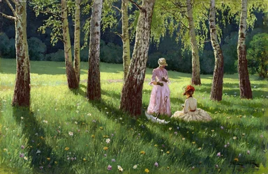 Deux femmes dans un bois